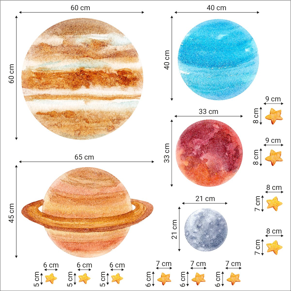 Naklejki na ścianę do pokoju chłopca kosmos