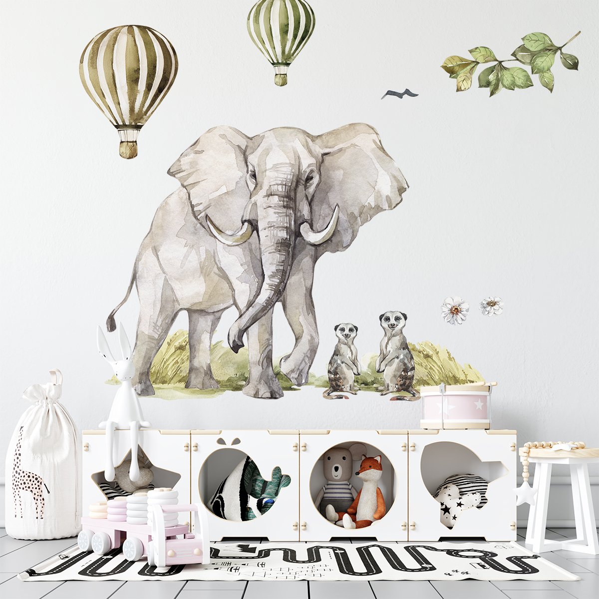 Naklejki na ścianę do pokoju dziecięcego zwierzęta Afryki