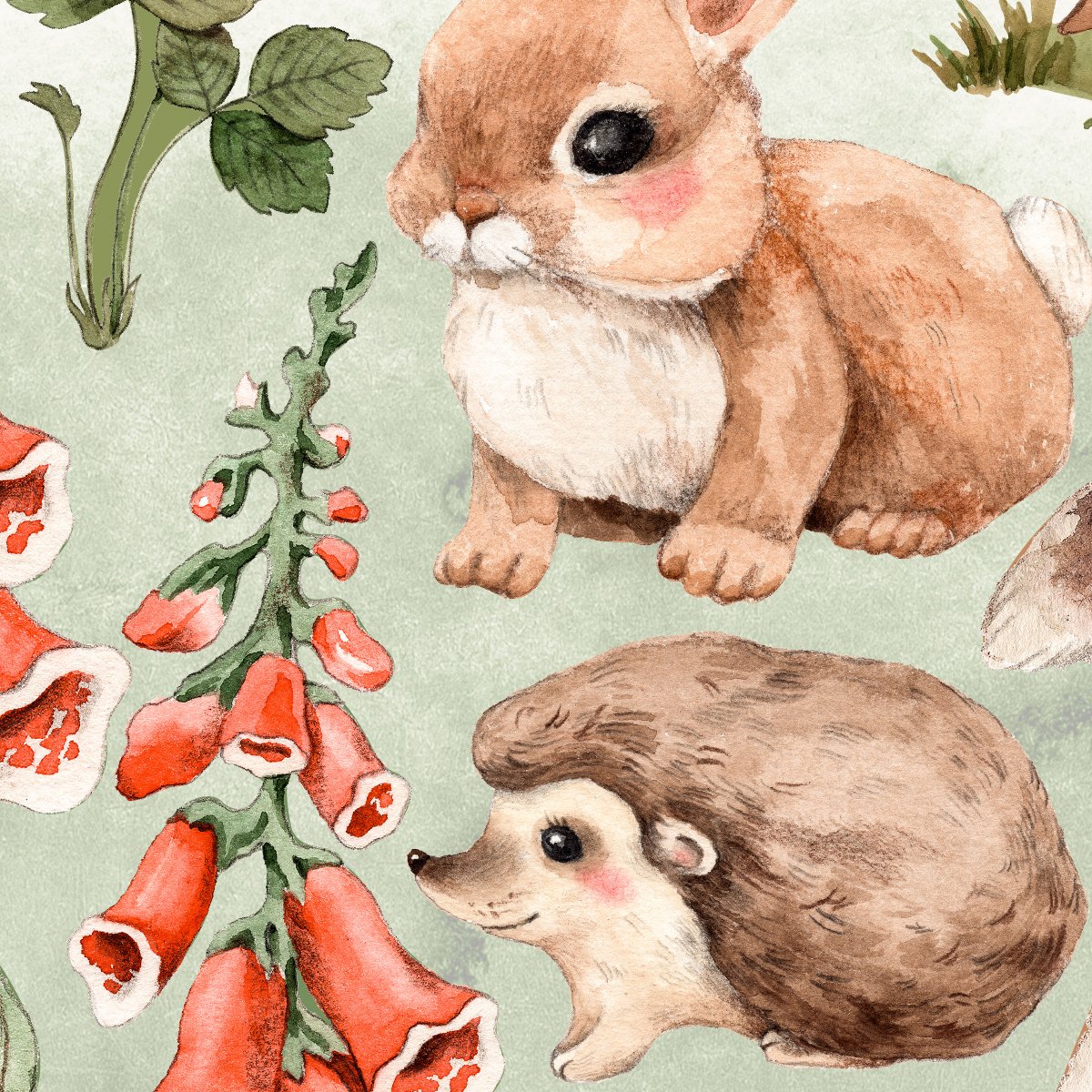 Leśne naklejki na ścianę ze zwierzętami