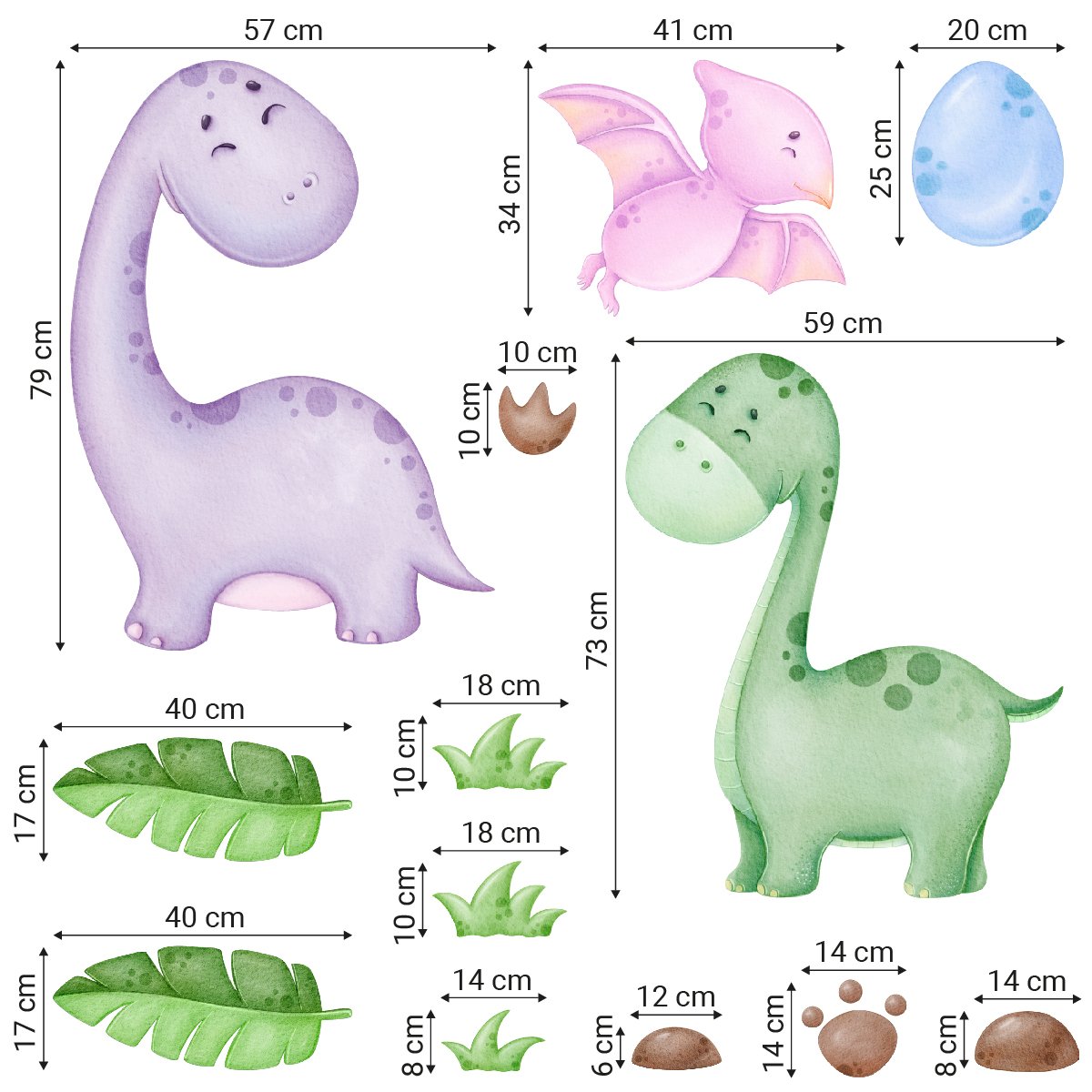 Naklejka na ścianę dinozaur do pokoju dziecięcego