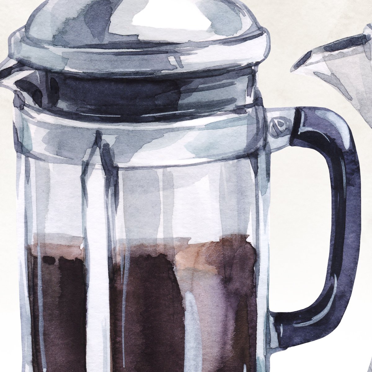 Naklejka na ścianę do kuchni dzbanek z kawą