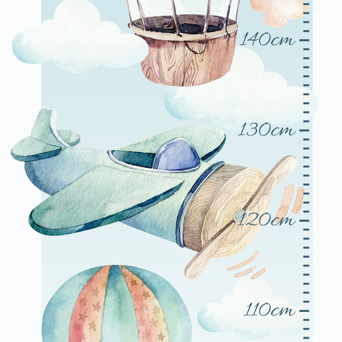 Naklejka na ścianę miarka wzrostu dla chłopca