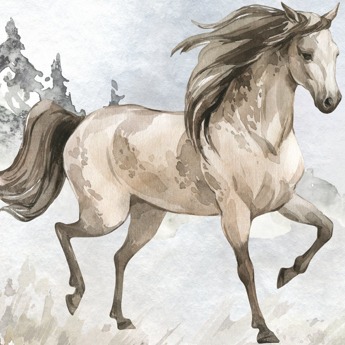 Naklejka na ścianę dziki koń