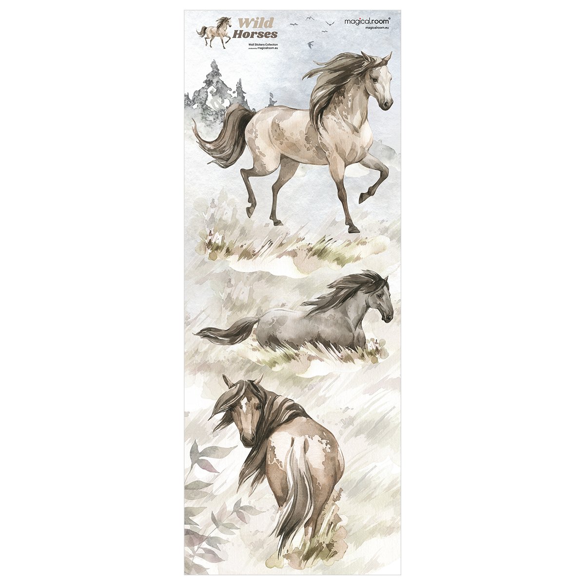 Naklejki na ścianę dla dziewczynki koniki