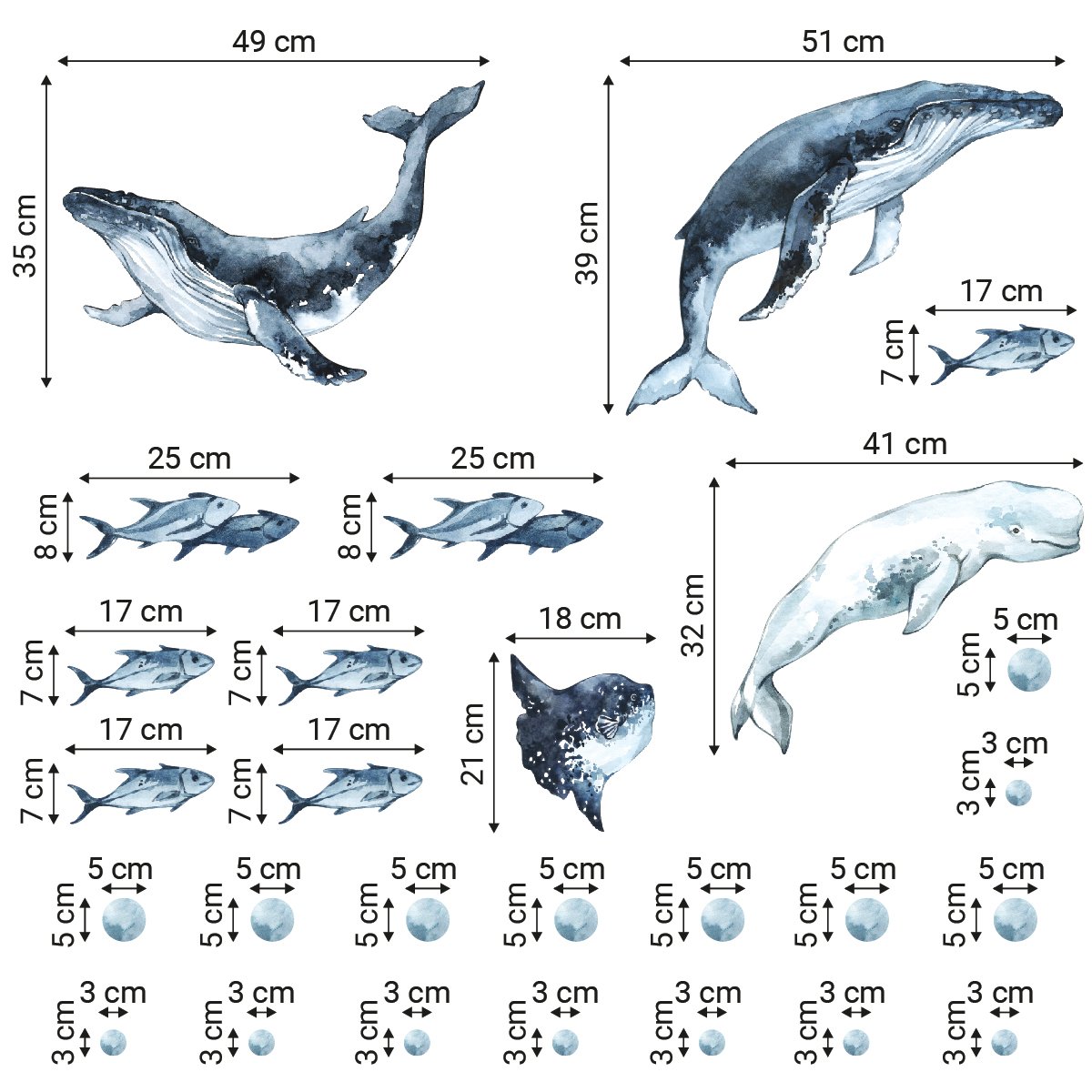 Naklejki do przedszkola ryby i ocean