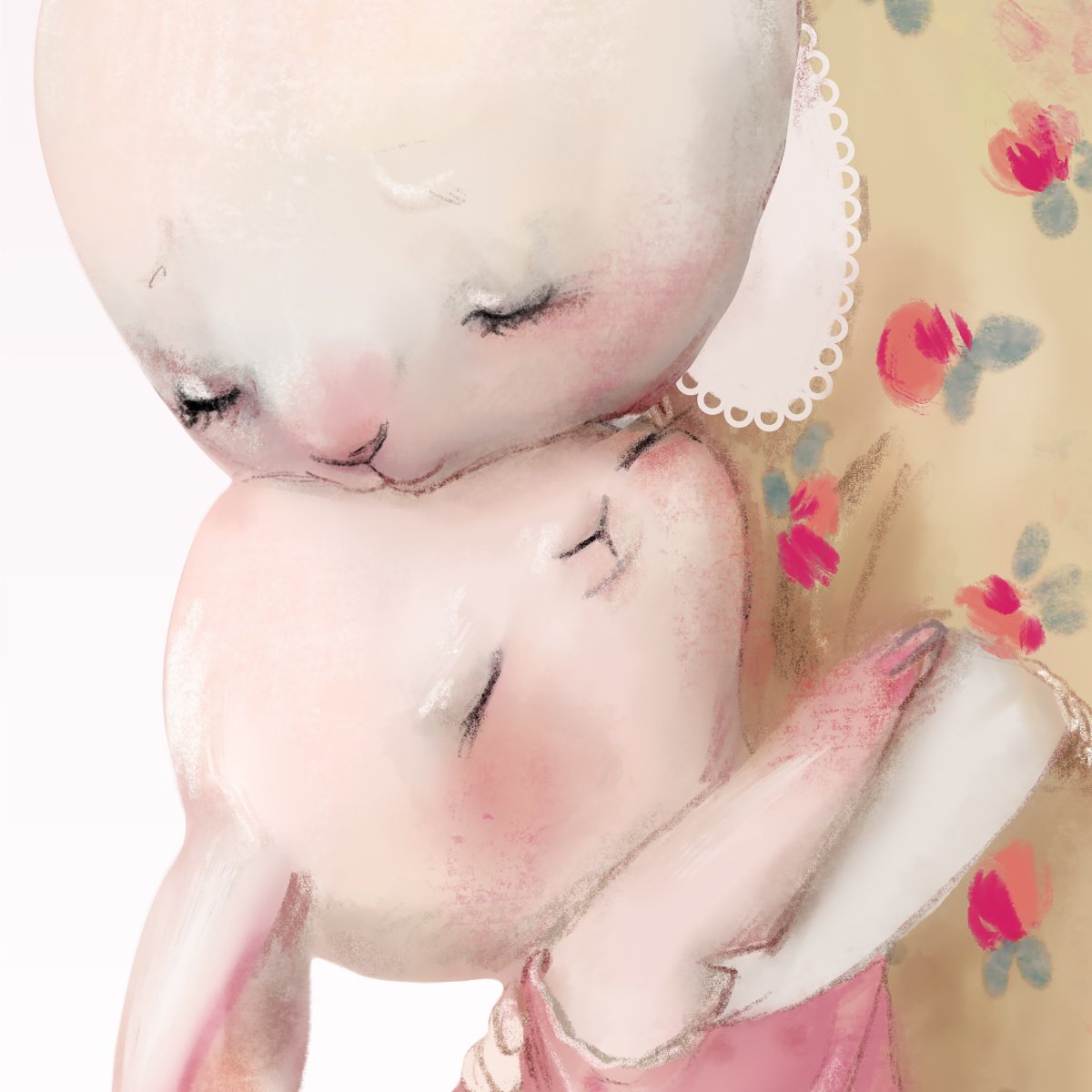 Kolorowe naklejki na ścianę dla dzieci słodkie króliczki