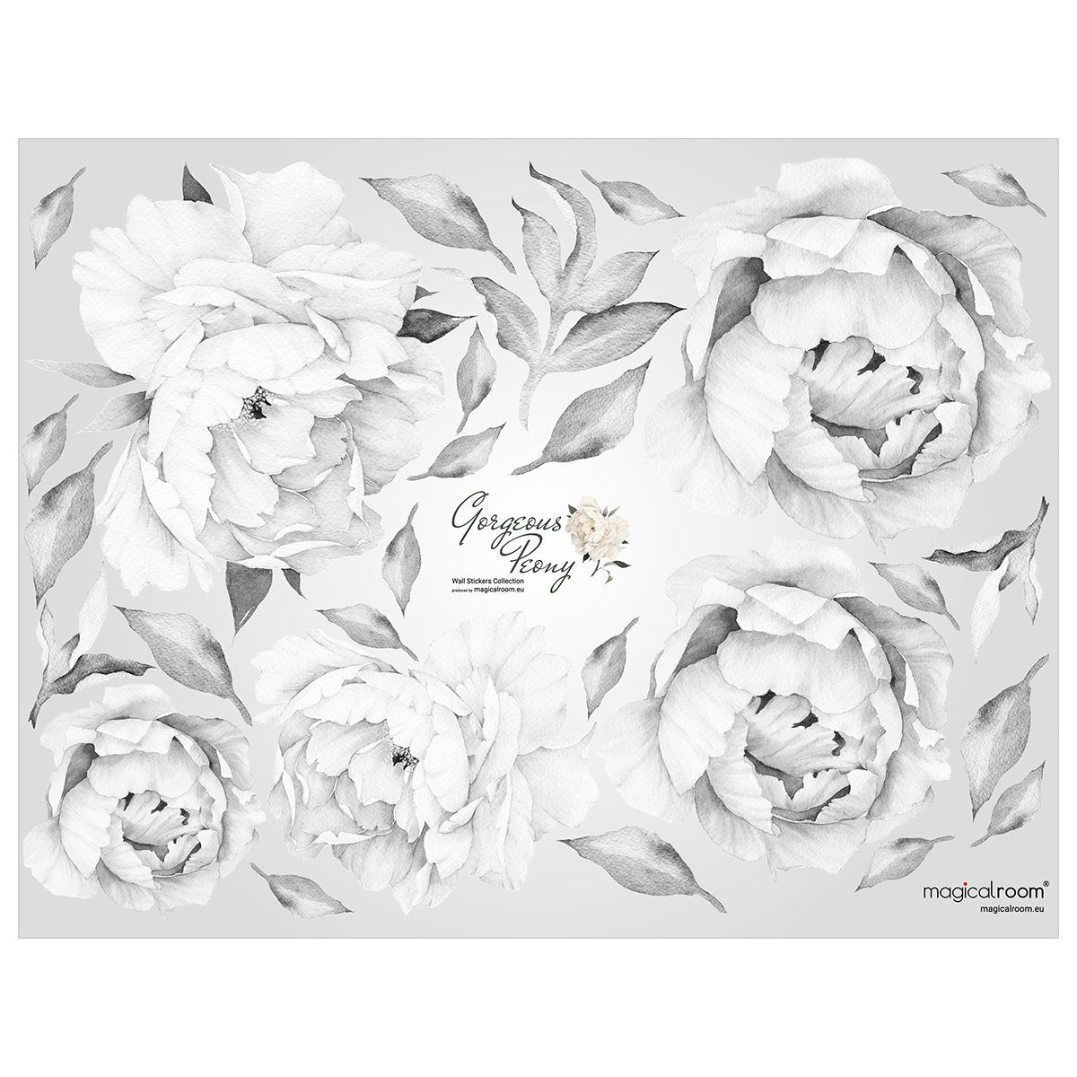 Naklejki na ścianę szare kwiaty do kuchni#kolor_szary