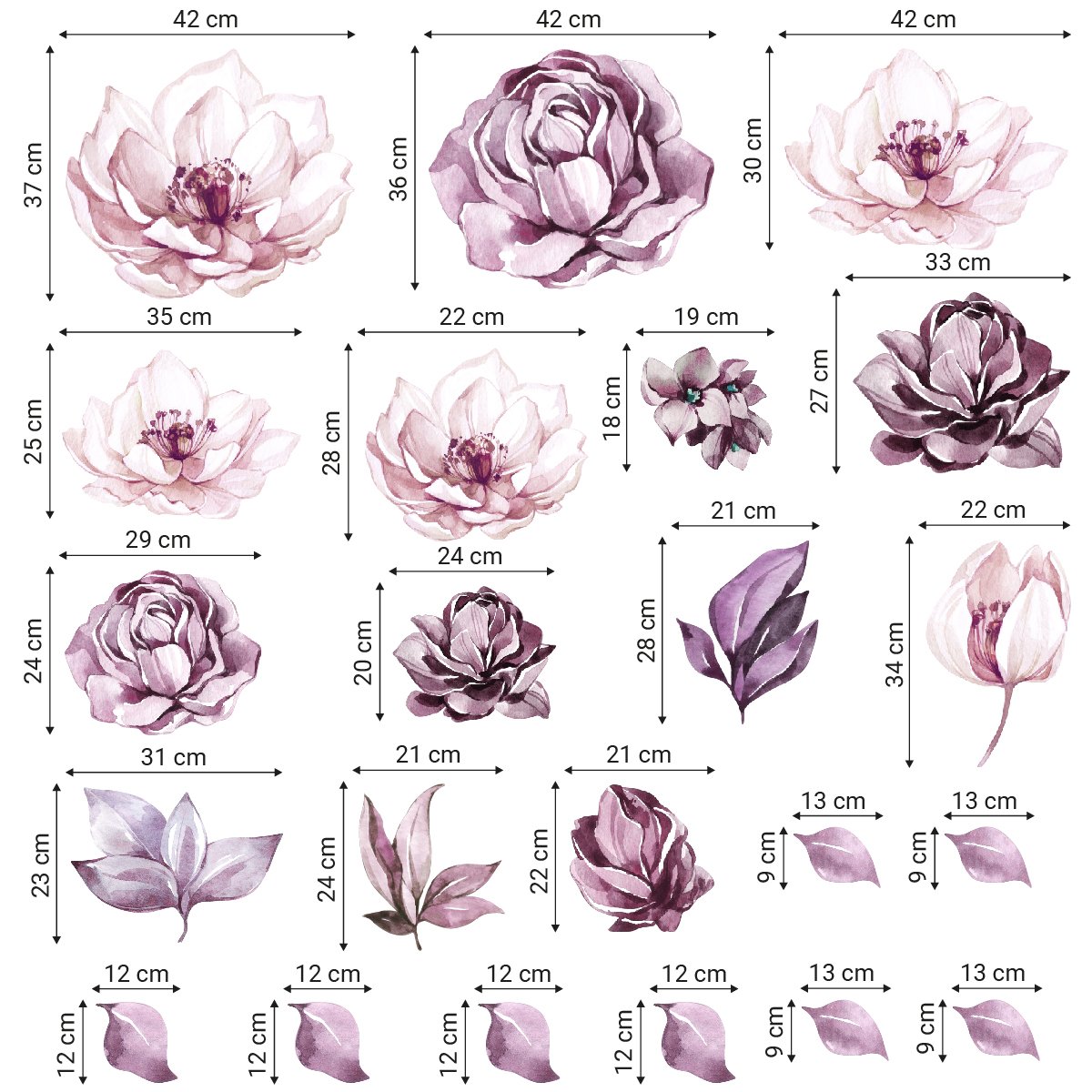 Naklejki na ścianę do salonu#kolor_rozowy