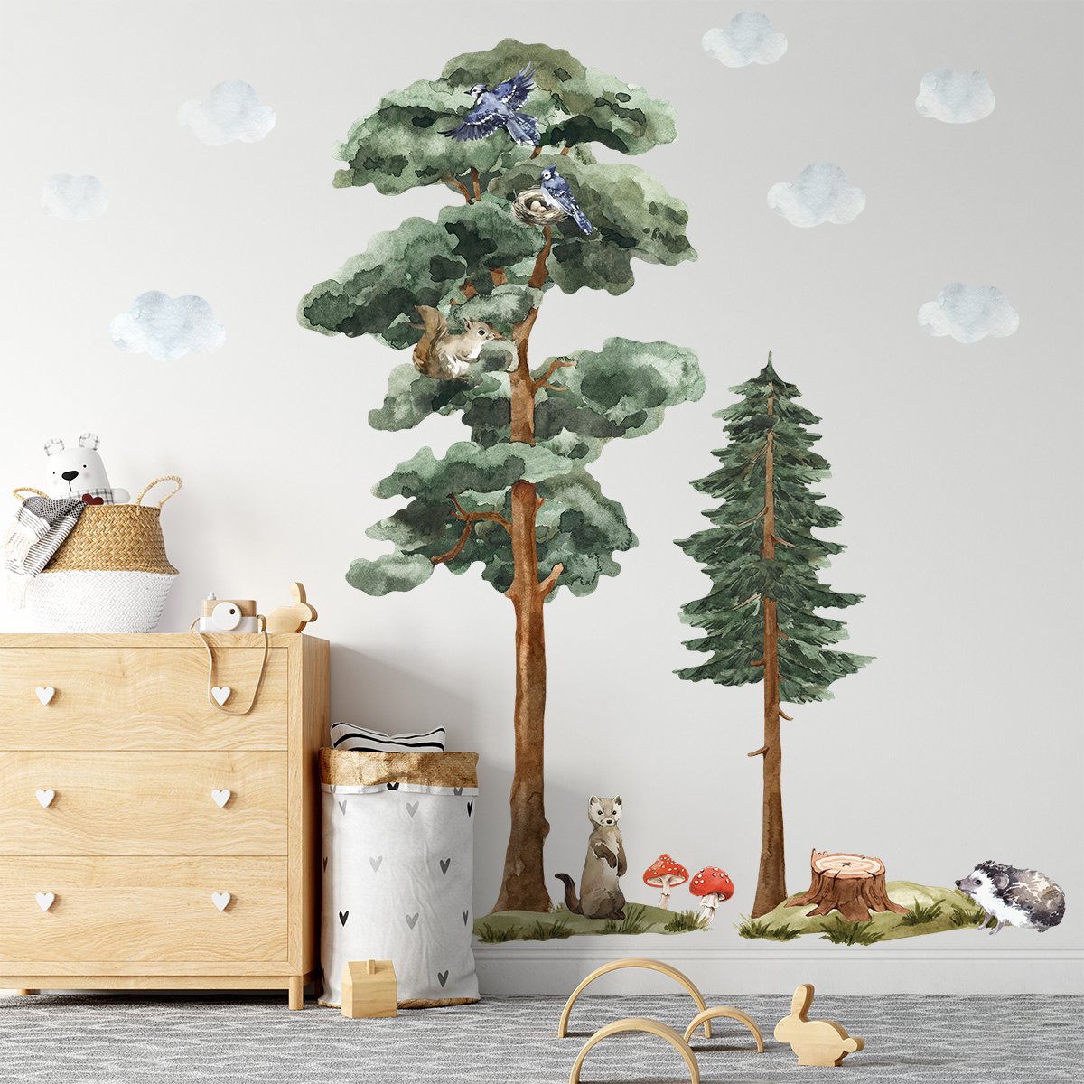 Naklejki na ścianę dla dzieci drzewa