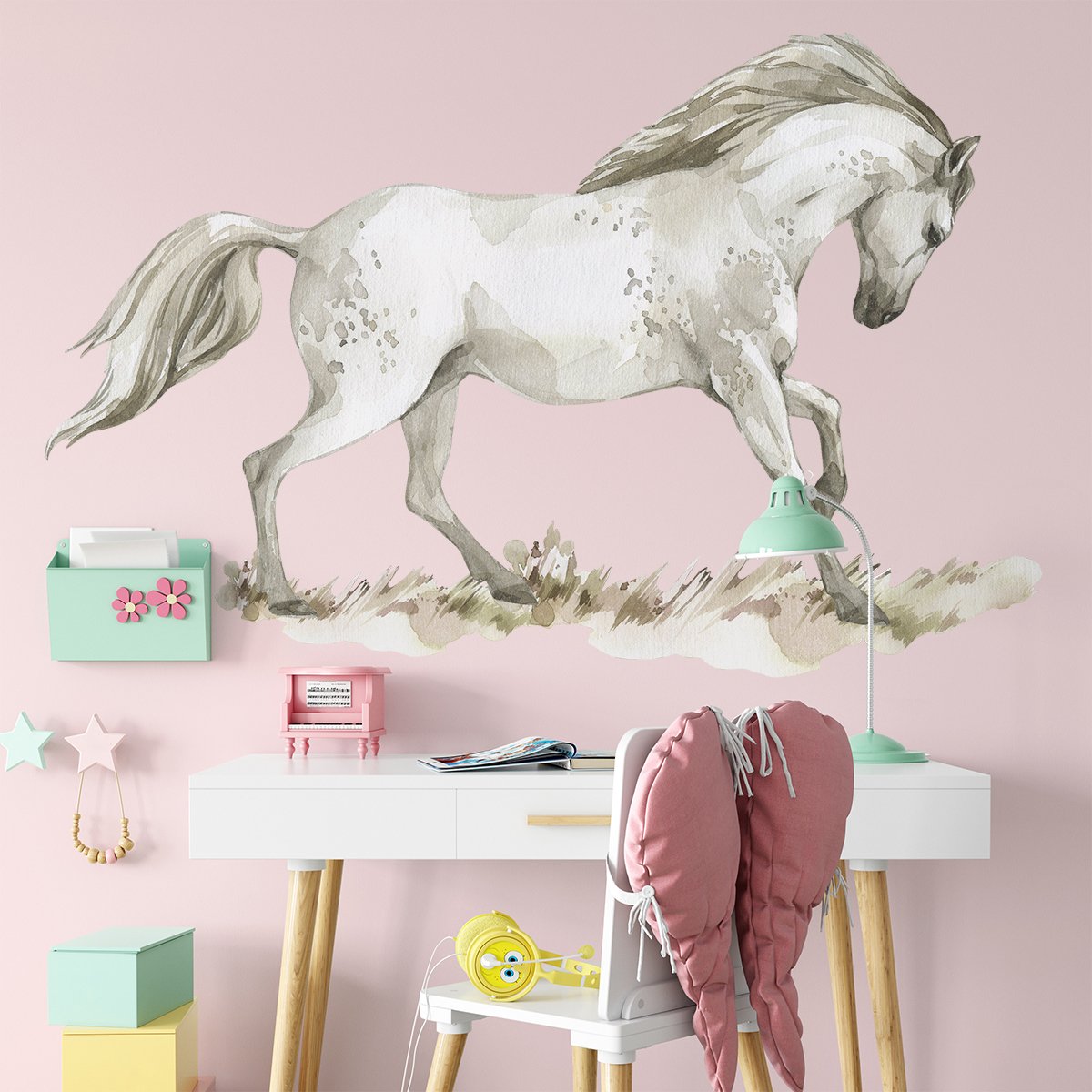 Naklejki na ścianę dla dzieci koń