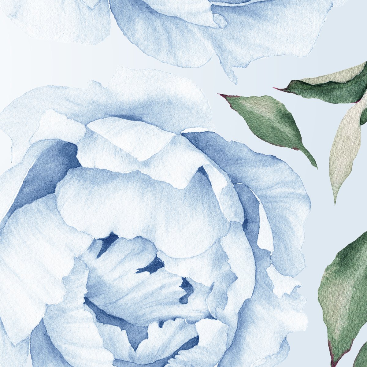 Naklejki na ścianę duże rośliny do salonu#kolor_niebieski