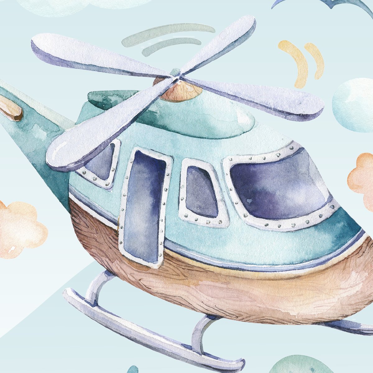 Naklejki na ścianę samoloty i helikopter