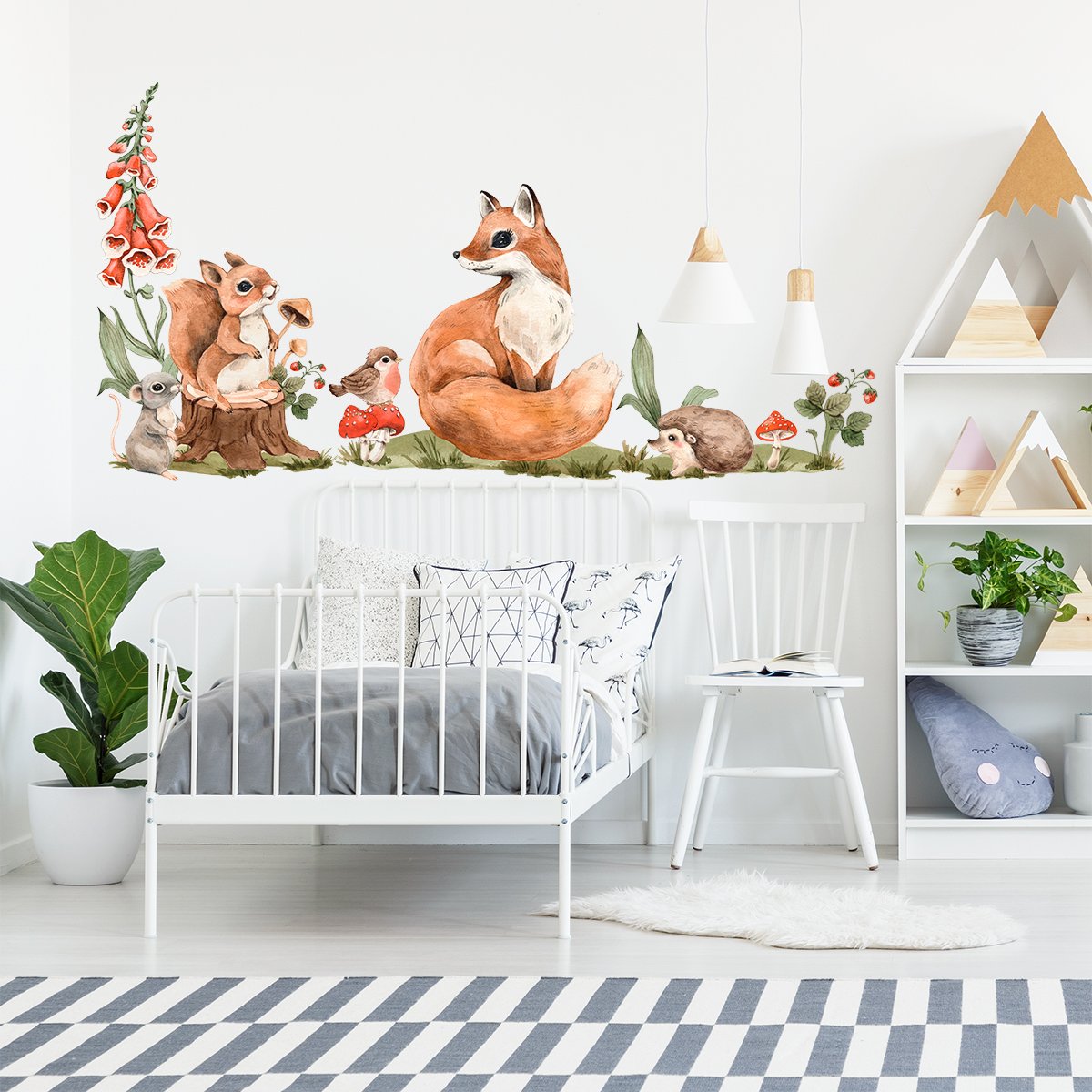 Naklejki na ścianę leśne zwierzątka