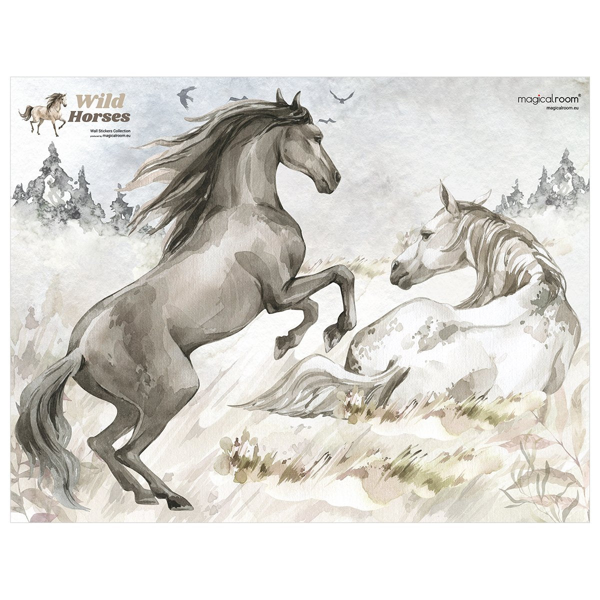 Naklejki na ścianę zwierzęta konie