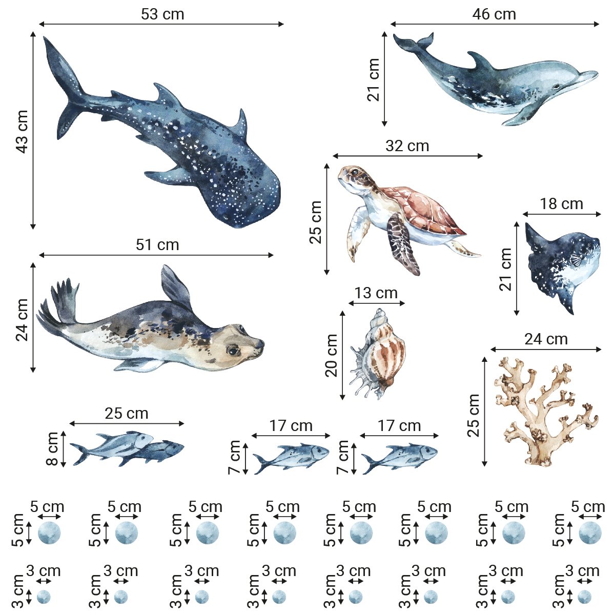 Naklejki na ścianę dla dzieci ocean