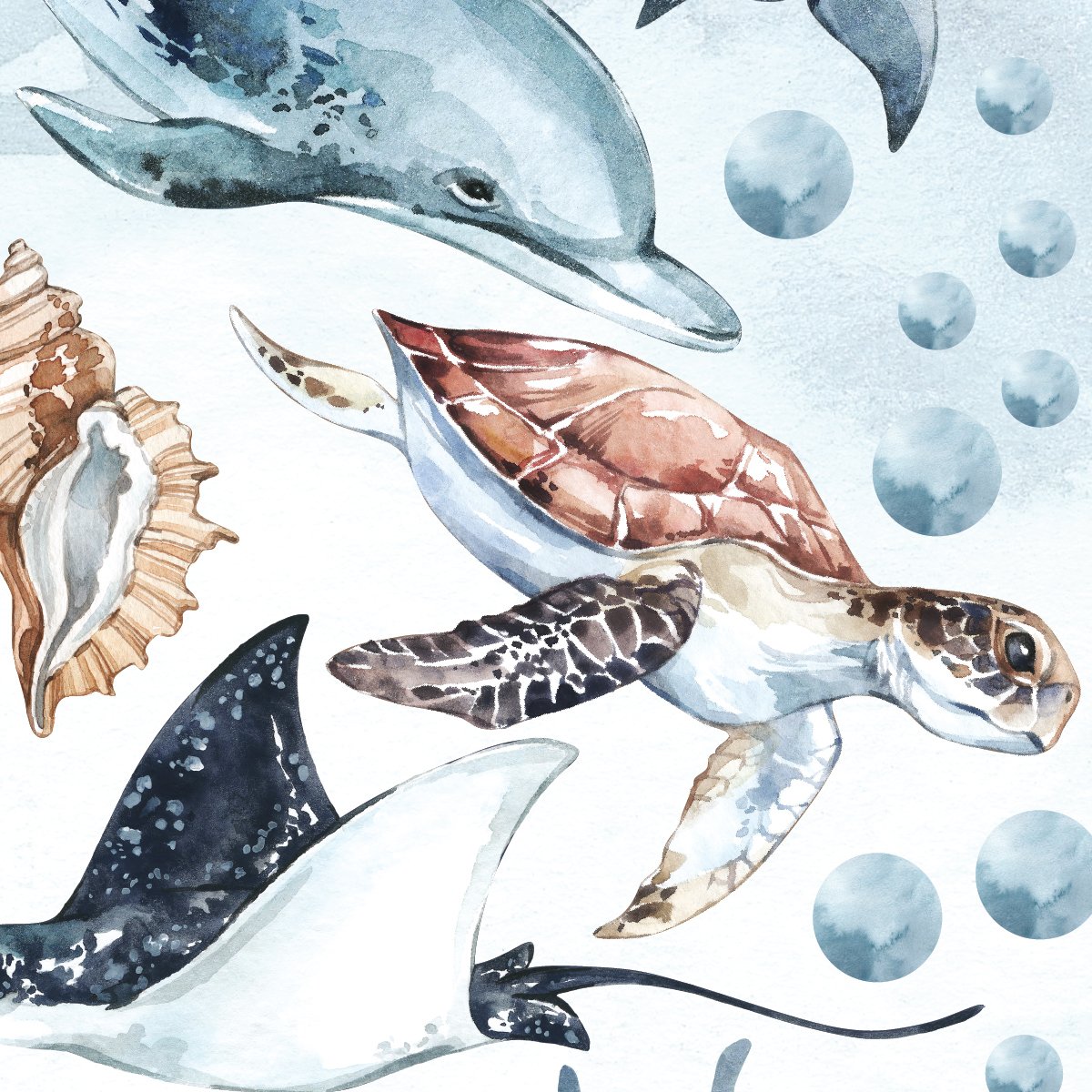 Naklejki na ścianę ryby i ocean