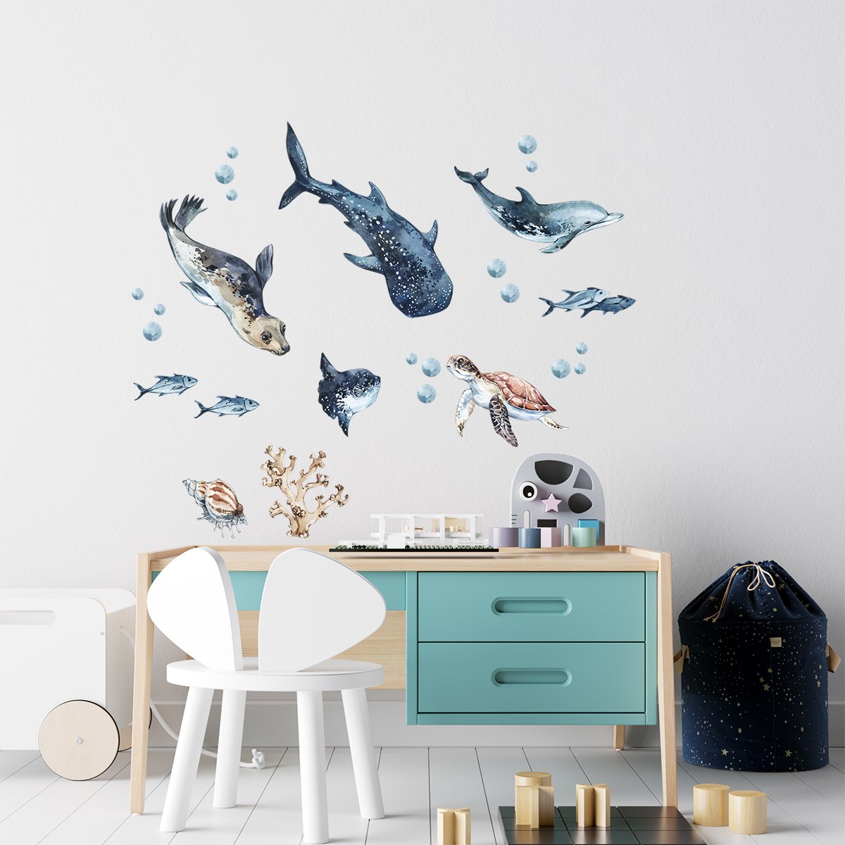 Naklejki ścienne delfin i ocean