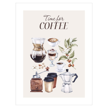 Plakat do kuchni z kawą - Time for Coffee