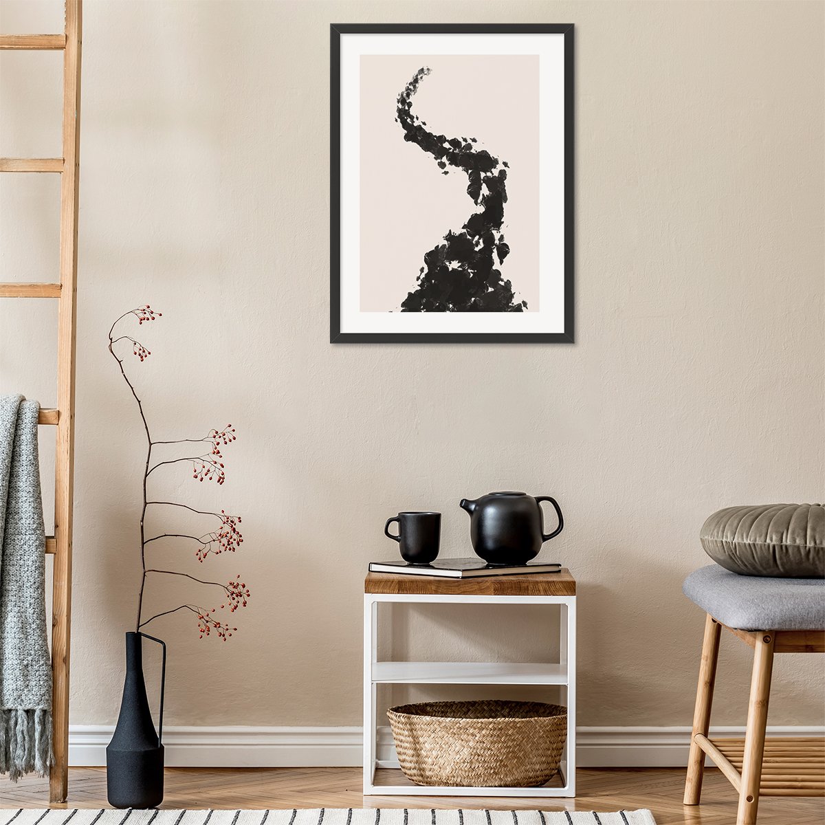 Plakat 40x50 cm do restauracji abstrakcyjne kształty