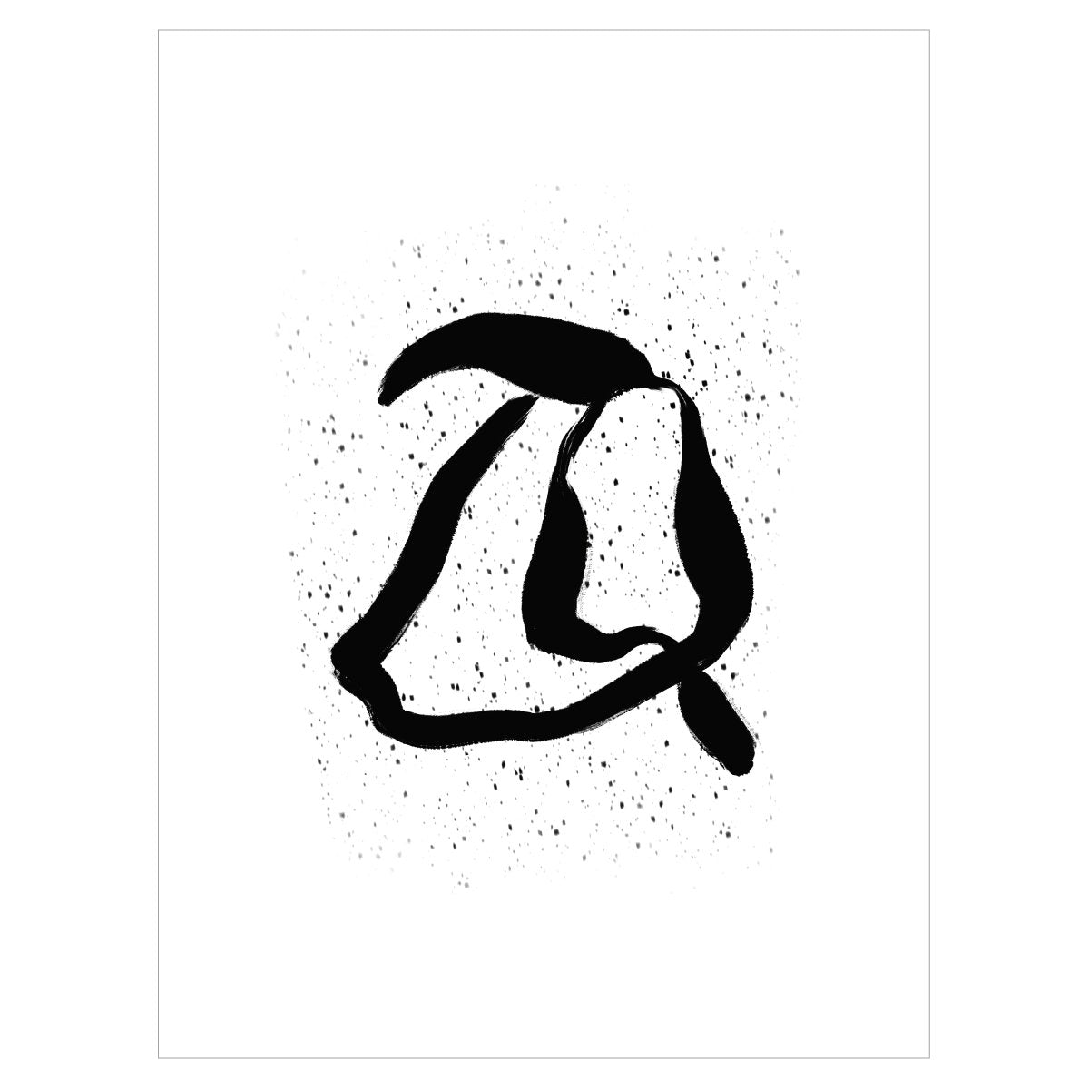 Czarno-biały plakat na ścianę do salonu - sztuka nowoczesna