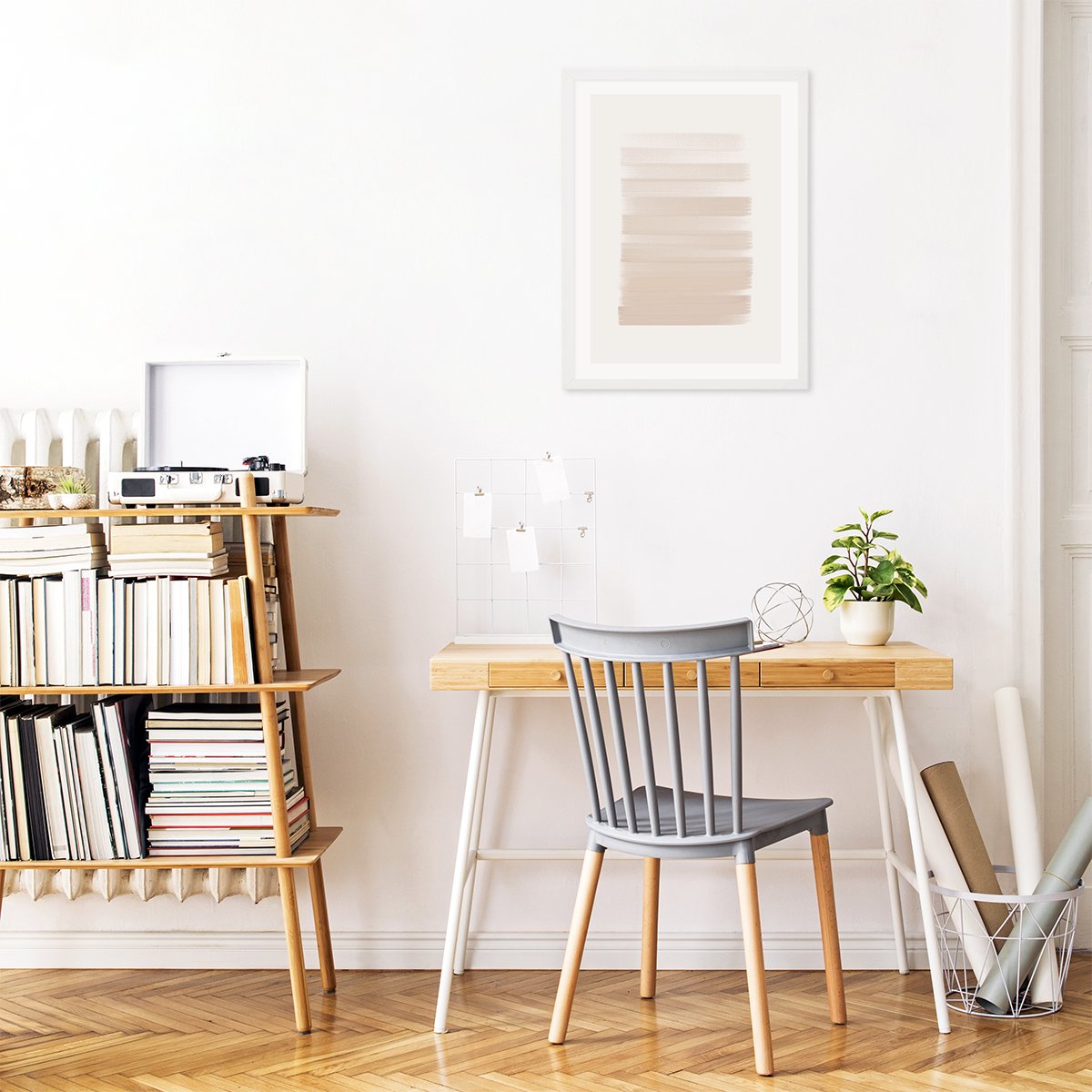 Plakat na ścianę dla nastolatków malarstwo w białej ramie