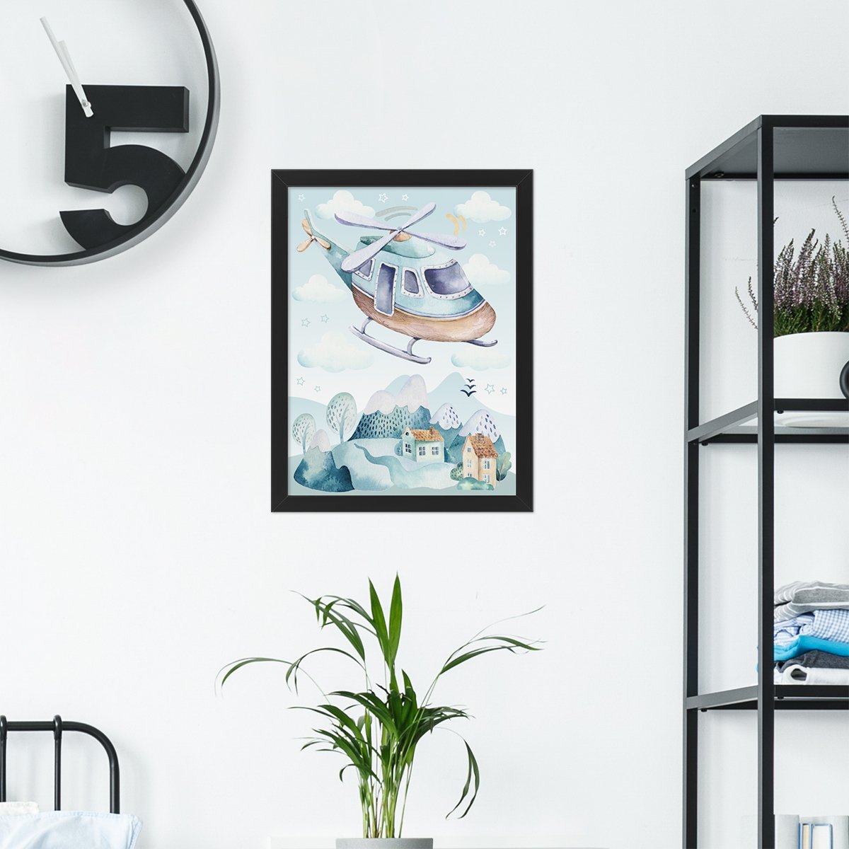 Plakat helikopter do pokoju dziecięcego