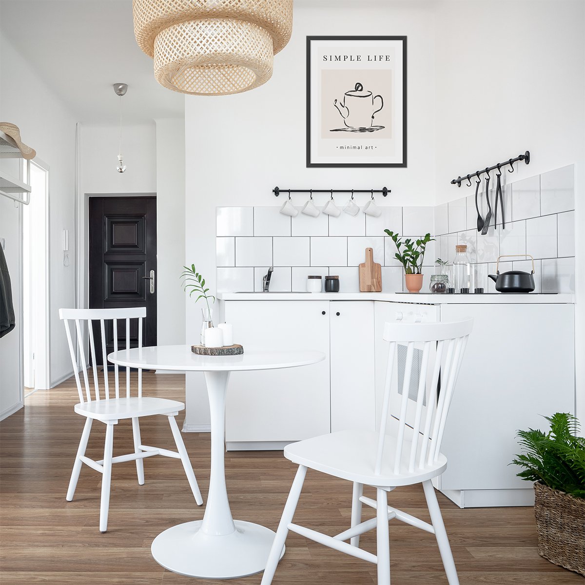 Plakat do kuchni w czarnej ramie