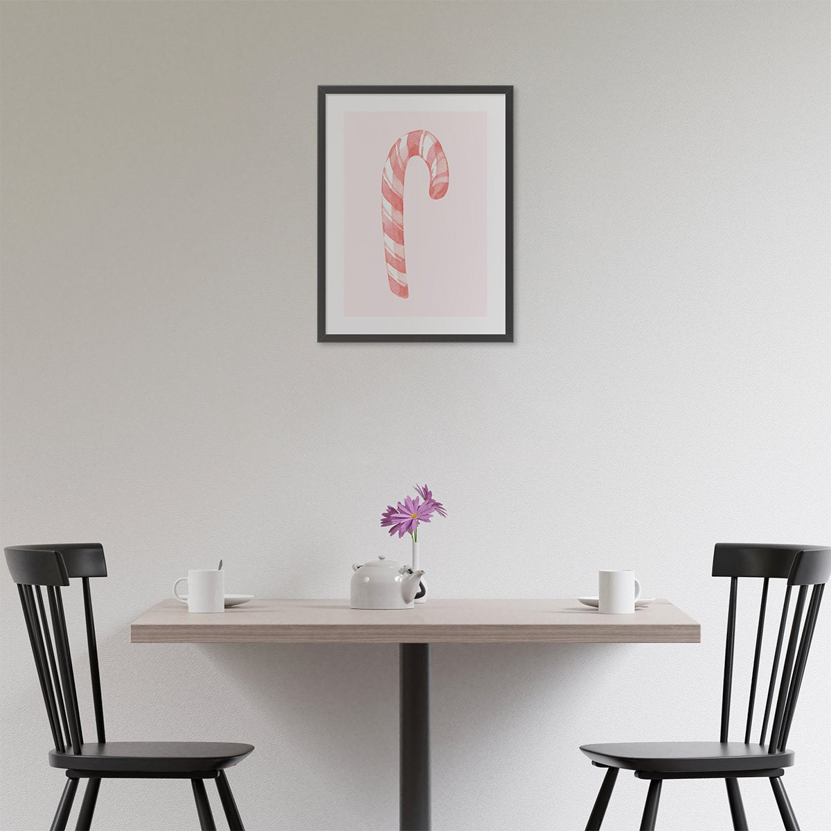 Plakat do kuchni ze słodyczami z czarna ramką