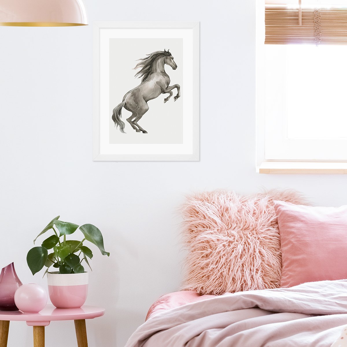 Plakat koń do pokoju dziewczynki