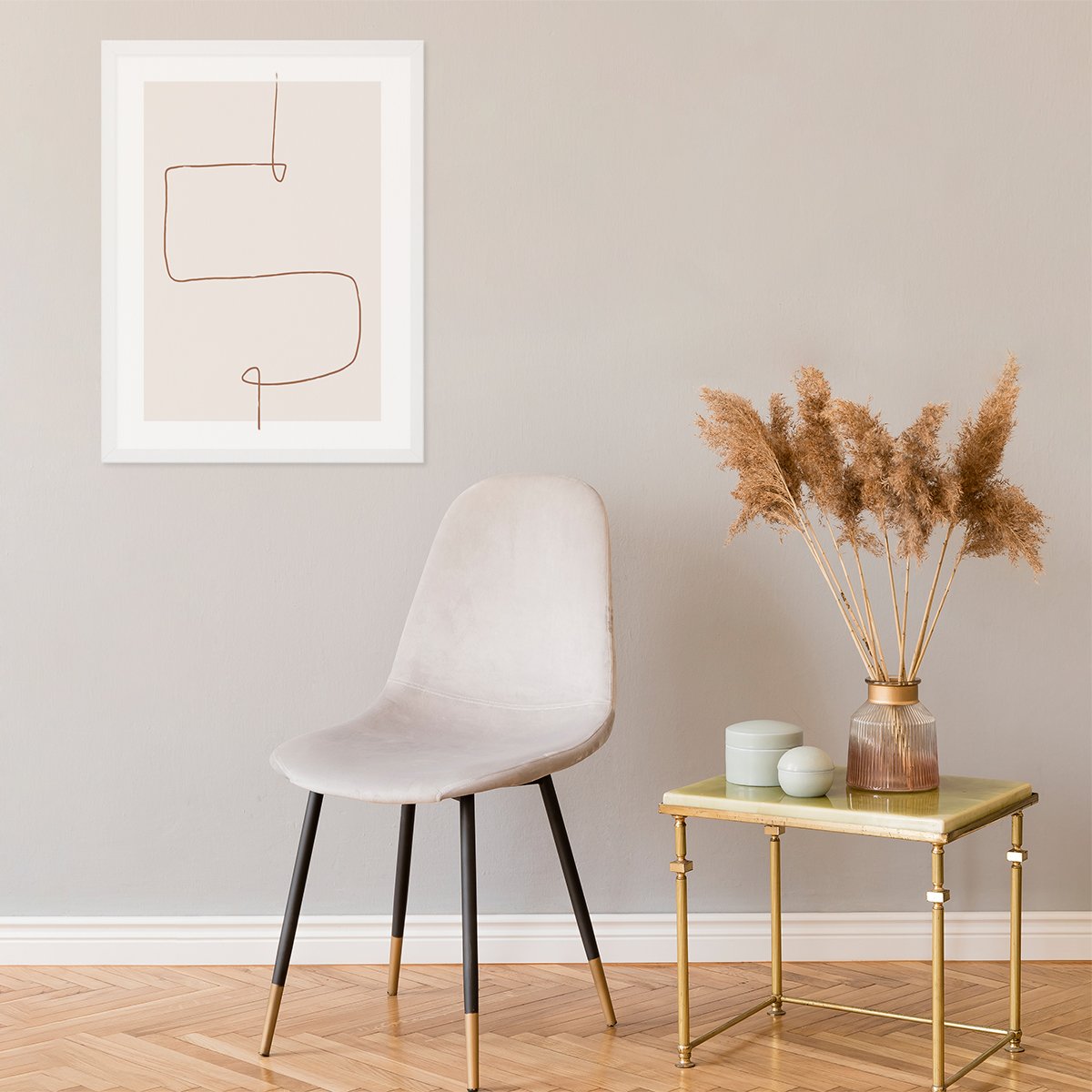 Plakat 50x70 cm do przedpokoju abstrakcja