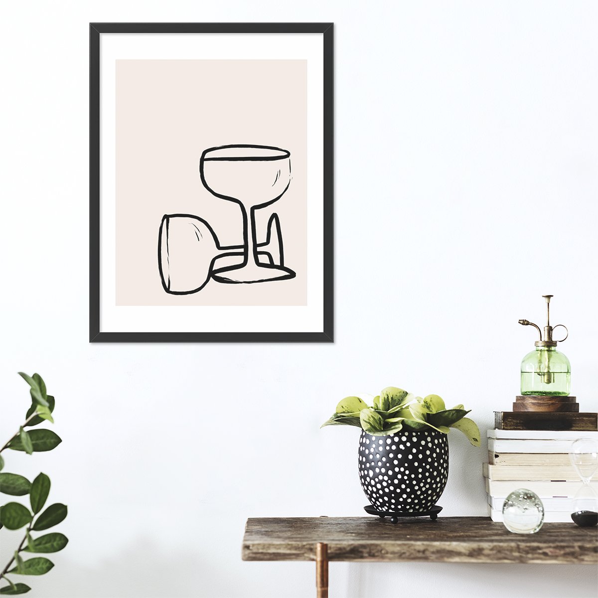 Plakat na ścianę do przedpokoju sztuka w czarnej ramie