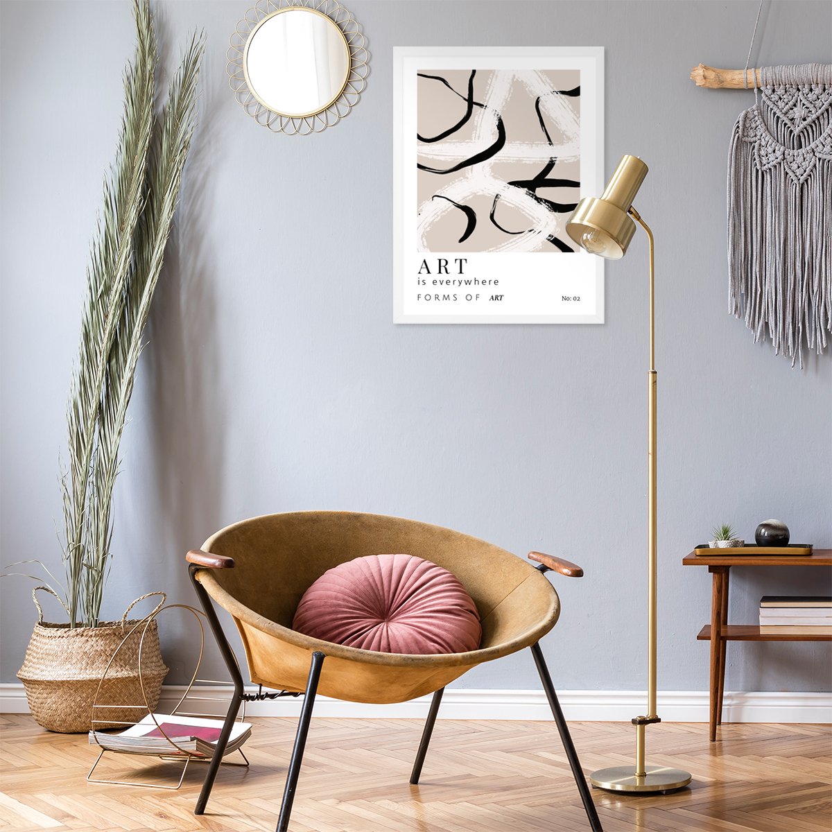 Plakat na ścianę do salonu szuka nowoczesna