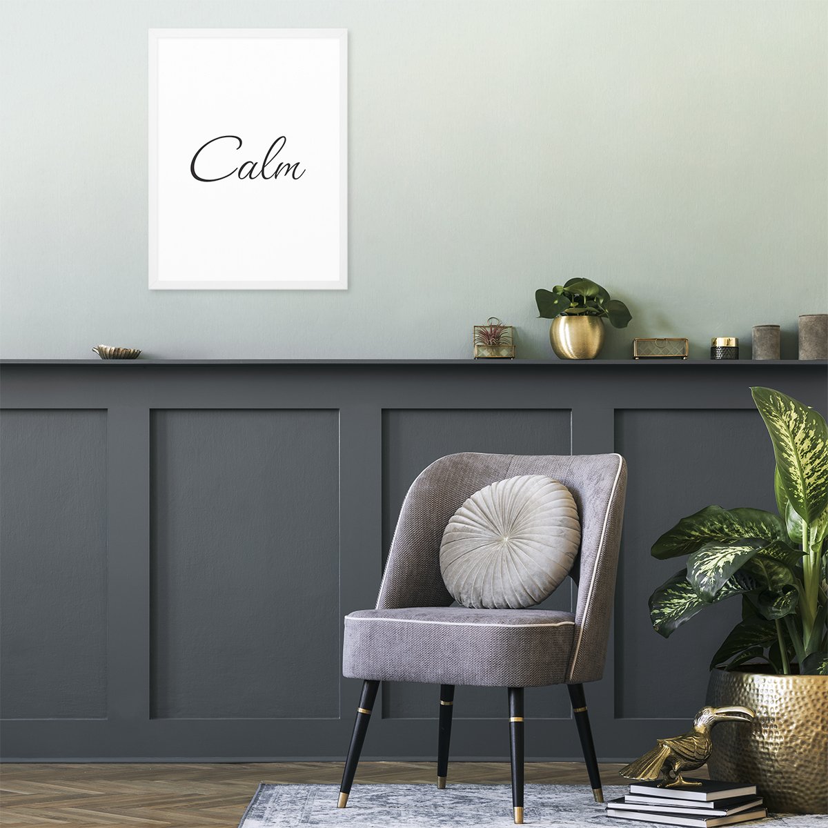 Plakat do gabinetu z napisem z białą ramką