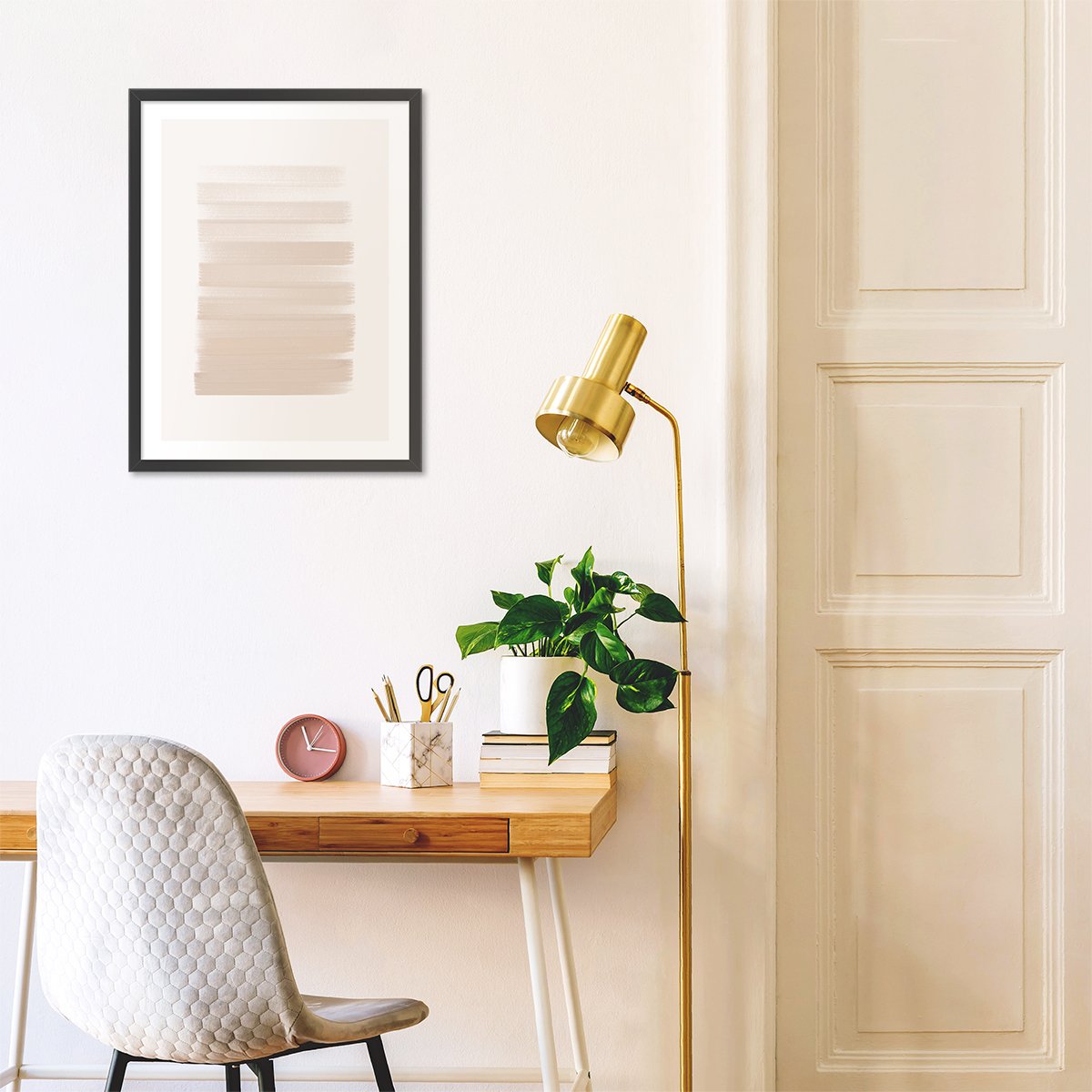 Plakat 50x70 cm na ścianę do salonu sztuka w czarnej ramce