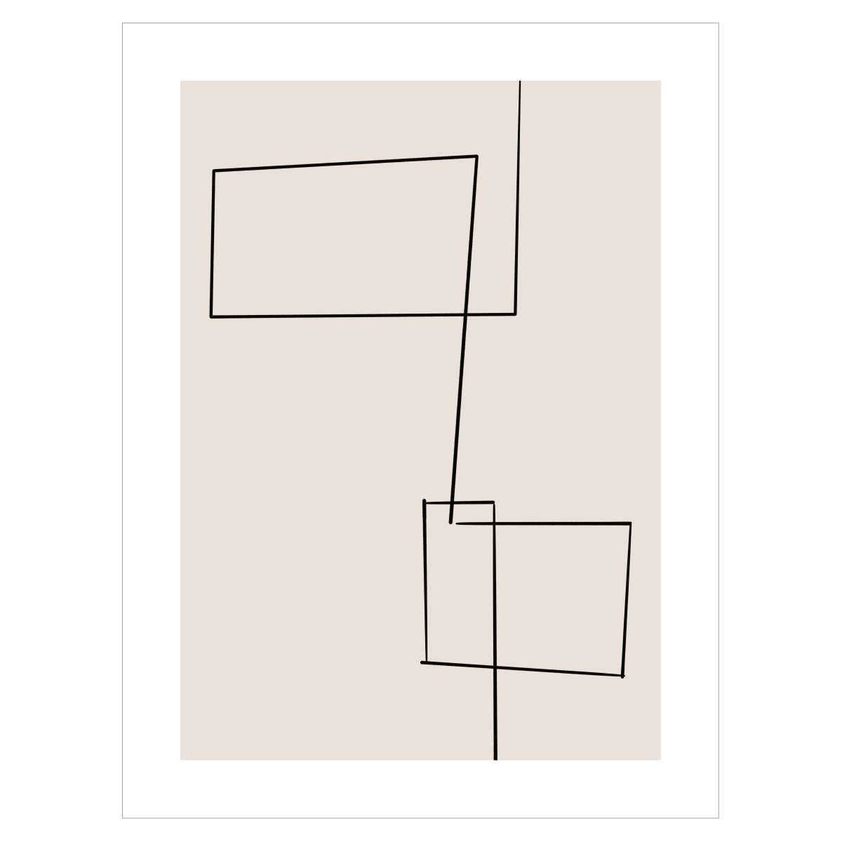 Plakat na ścianę do przedpokoju - geometria