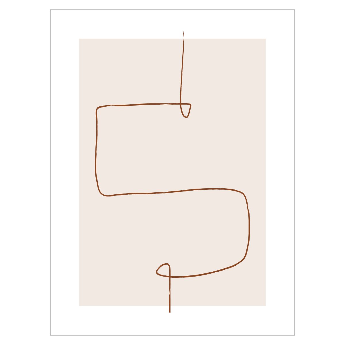 Plakat na ścianę do salonu - minimalistyczna grafika