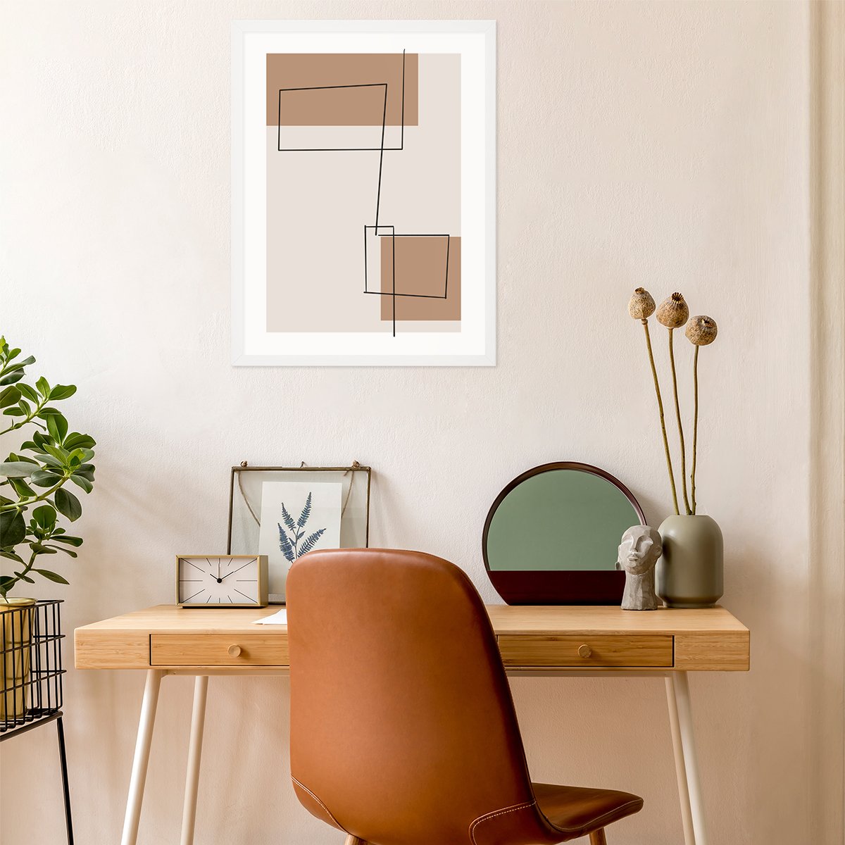 Plakat garfika art w gabinecie