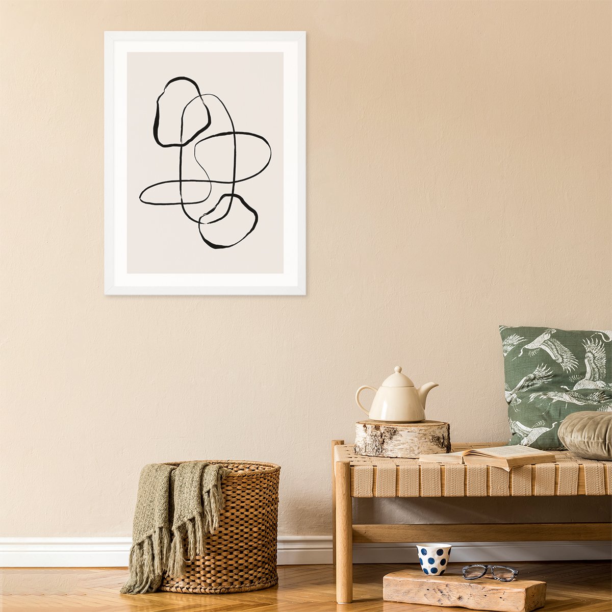 Plakat grafika abstrakcja do salonu