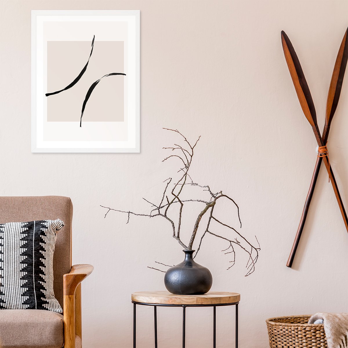 Plakat do salonu minimalistyczna ilustracja