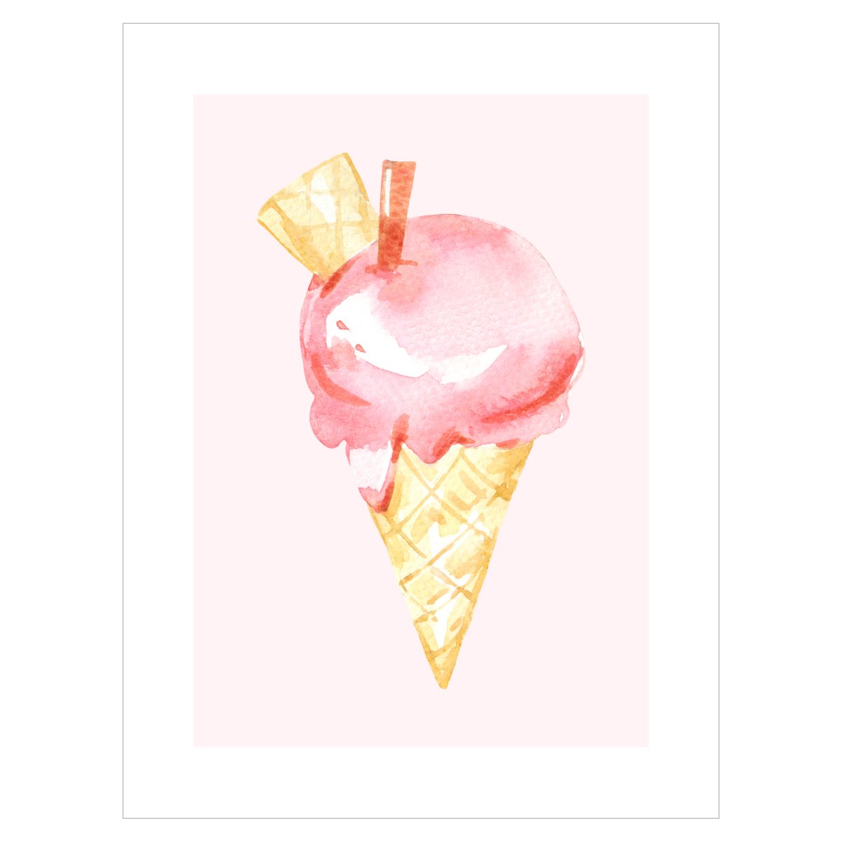 Plakat - lody rożek