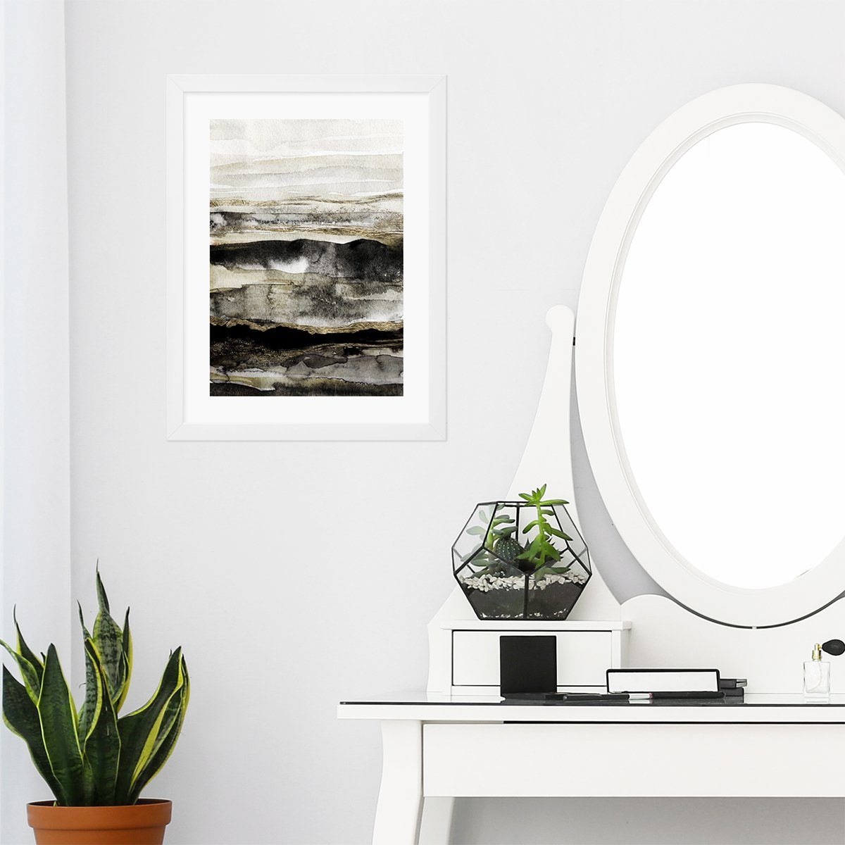 Plakat na ścianę do sypialni obraz akwarela abstrakcja