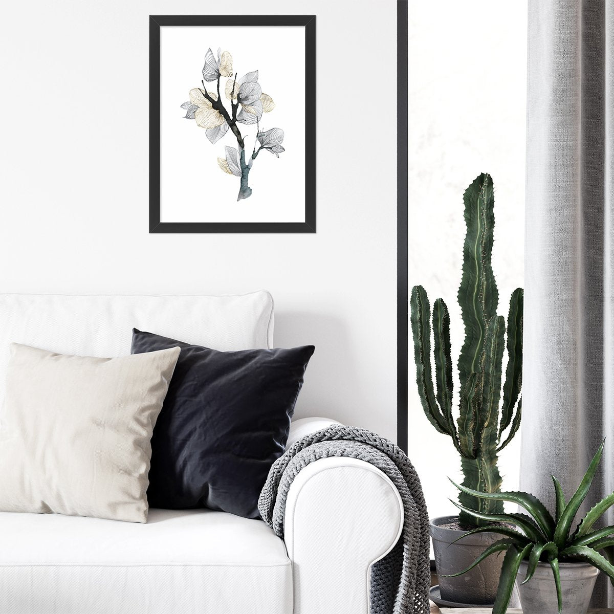 Plakat na ścianę w czarnej ramie abstrakcja