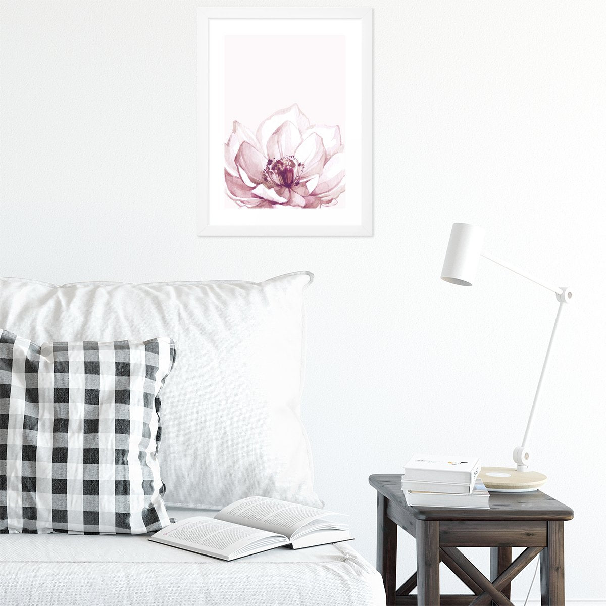 Plakat na ścianę do salonu różowy kwiat#kolor_rozowy