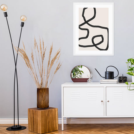 Plakat 50x70 cm na ścianę do przedpokoju linie