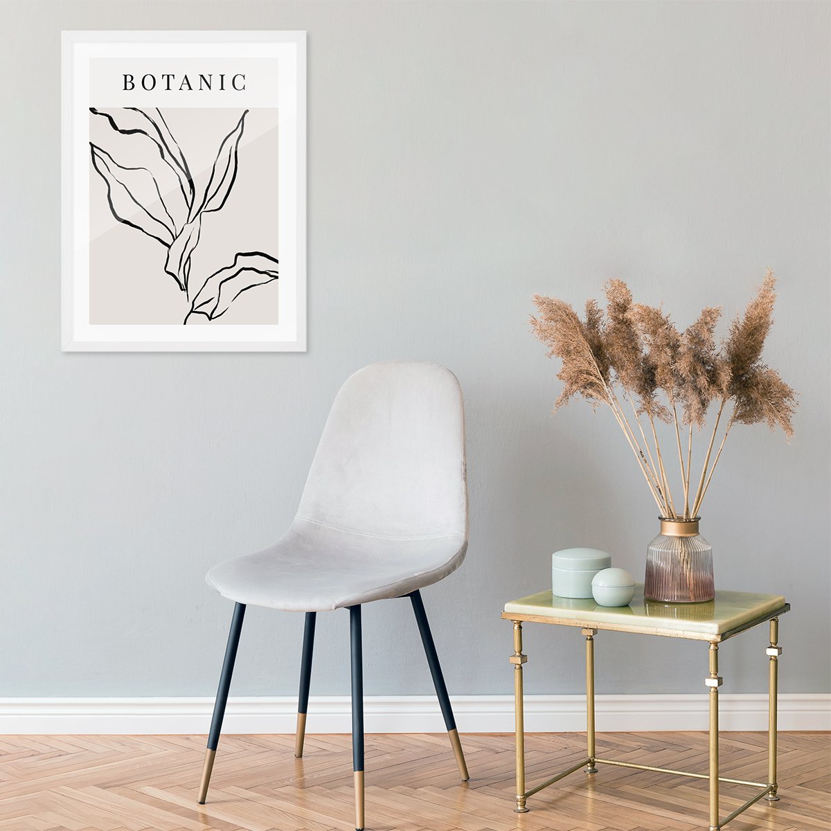 Plakat na ścianę szkic rośliny do salonu