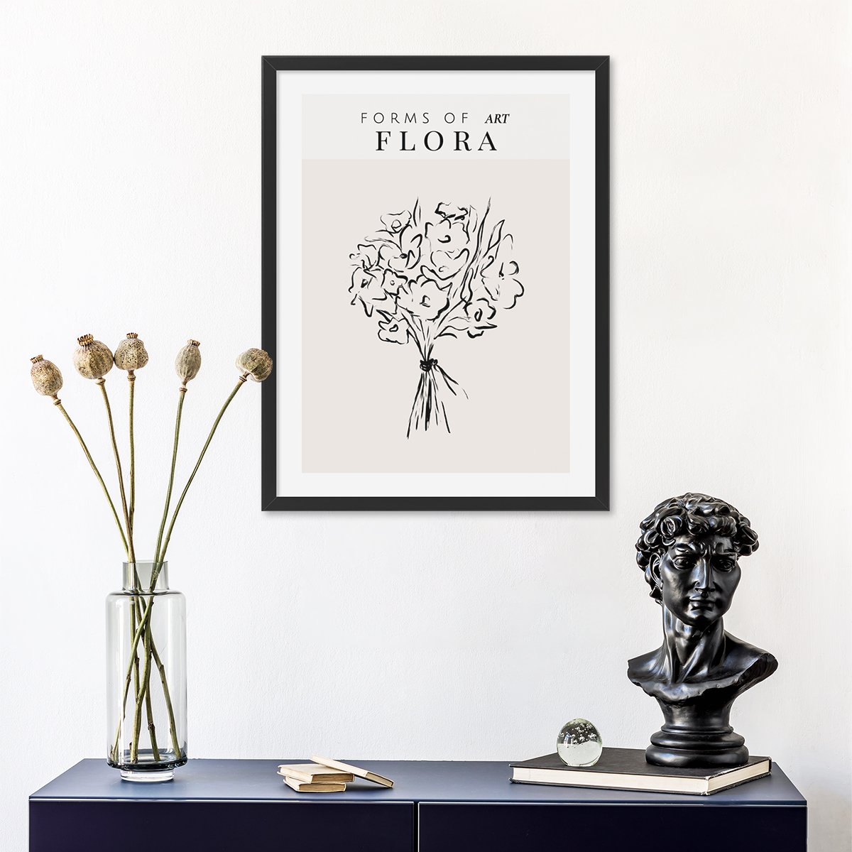 Plakat 50x70 cm na przedpokój rośliny