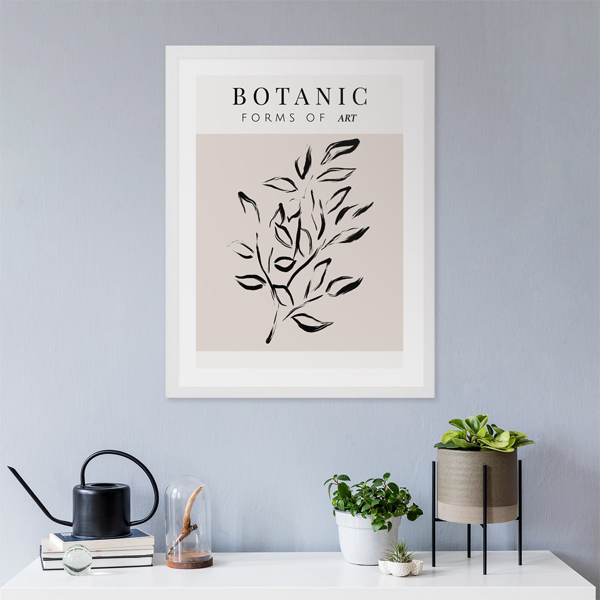 Plakat 40x50 cm z kwiatami botanic do przedpokoju
