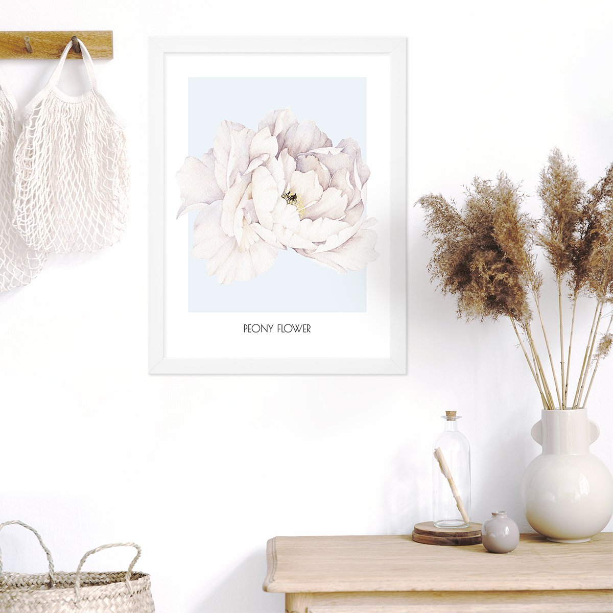 Plakat z roślinami do przedpokoju#kolor_niebieski