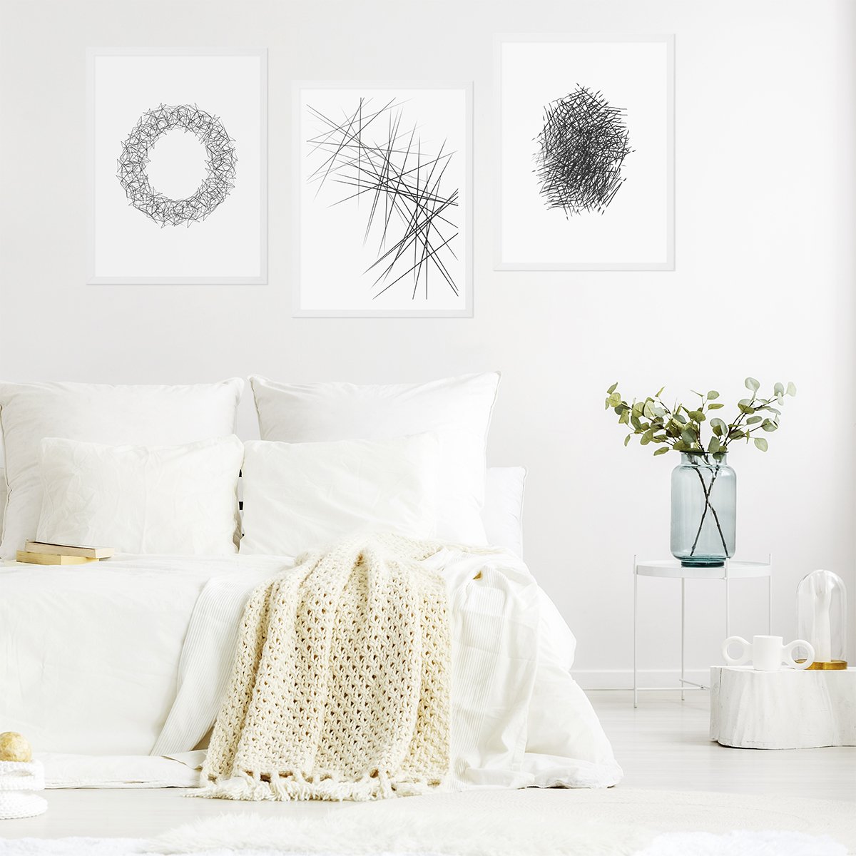 Plakaty czarno-białe 50x70 cm do sypialni