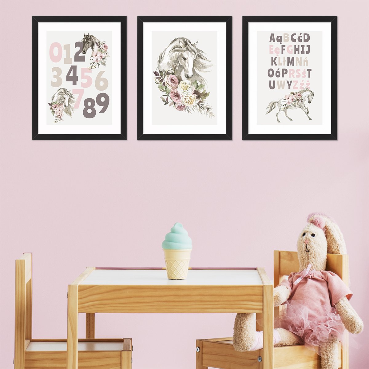 Plakaty edukacyjne alfabet i cyfry dla dzieci